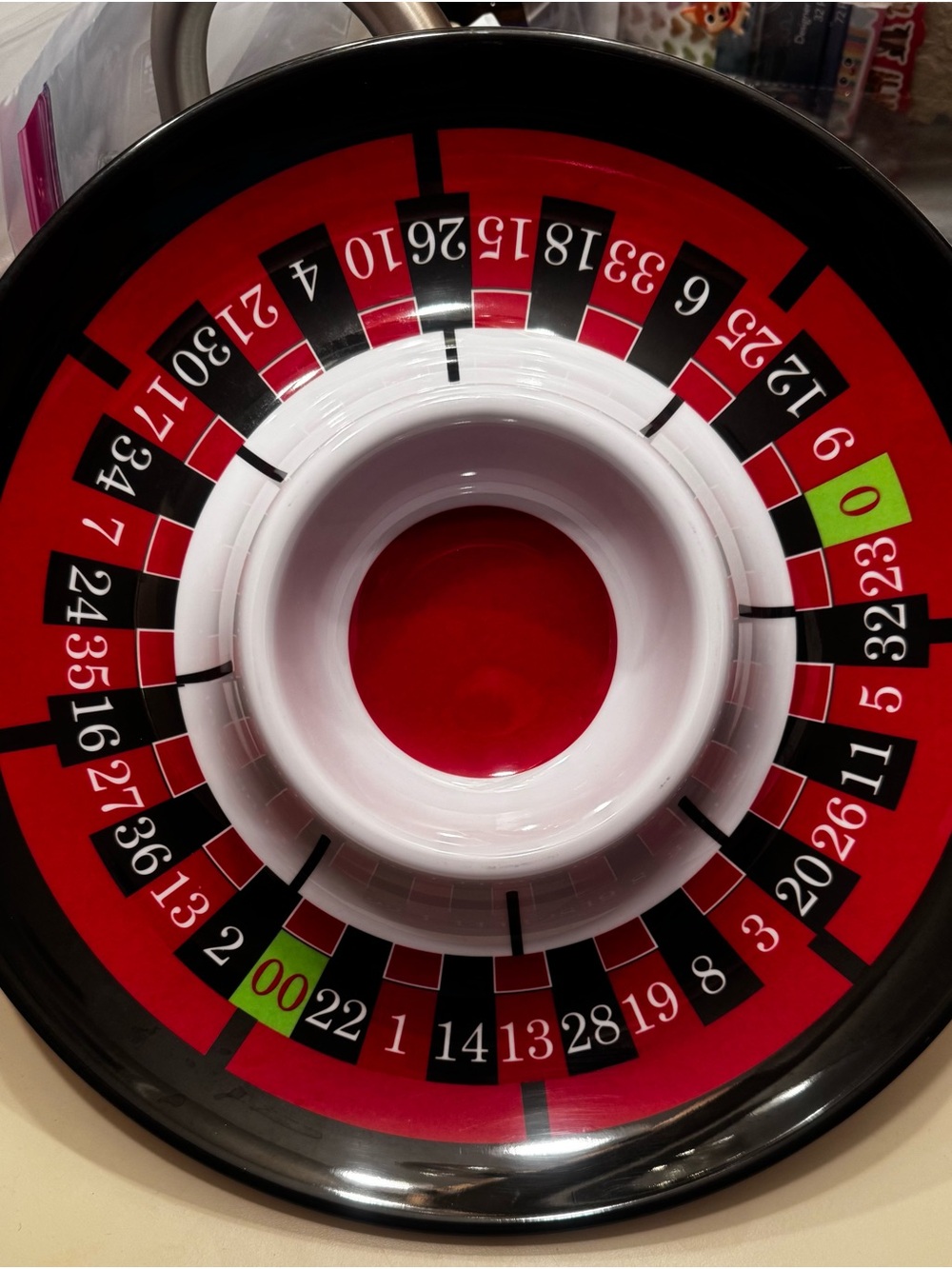 Roulette Themed Chip and Dip Serving Platter